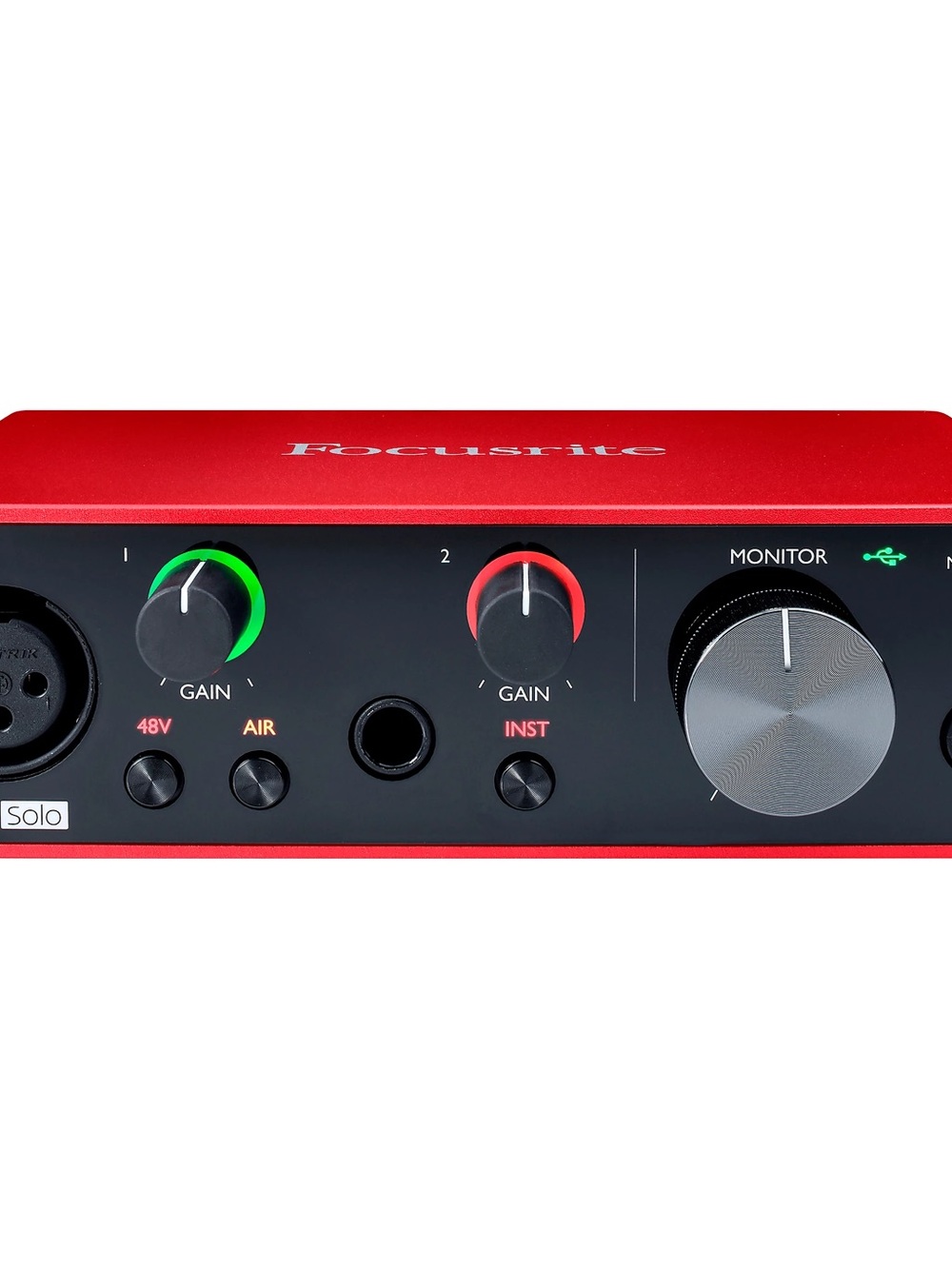 Scarlett USB Audio Interface in Red with Black Front Panel